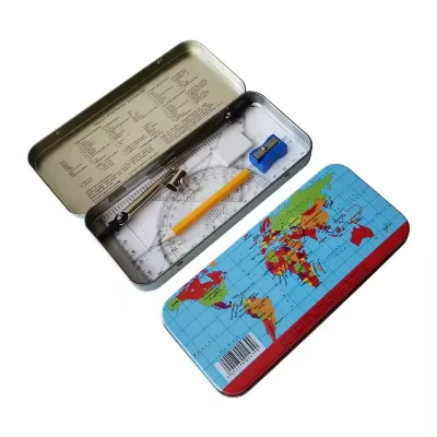 Cheap 13pcs Oxford Math Set School Stationery Mathematical Instrument Geometry Set