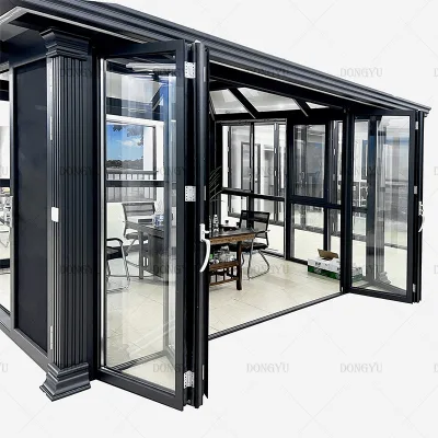 PVC Folding Door Aluminum Alloy Transparent Plastic Accordion UPVC Sliding Door