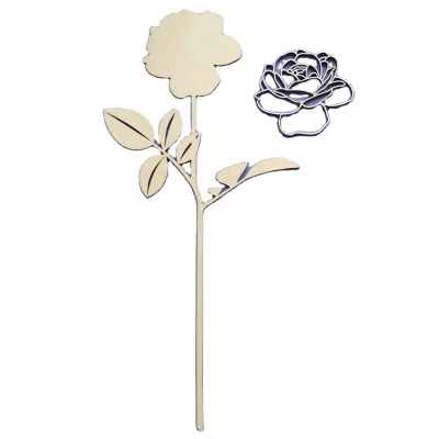 Laser Cut Wood Embellishment Hollow Out Wooden Rose Flower Shape Wood Discs Unfinished Cutout for Arts Crafts Decoration