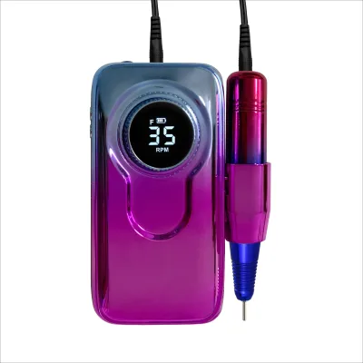 Rechargeable Nail Drill Machine Portable Manicure Polisher ABS Stainless Steel Multi Plug for Salon UK/AU/EU/US Plugs for Nail