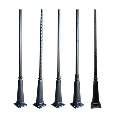 New Rural Outdoor Solar Segmented Street Lamp Post 3m 4m 5m Aluminium Splicing Pole With Separate Lamps