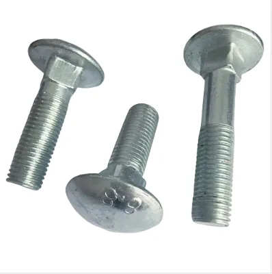 304 Stainless Steel A2-70 Zinc Finish Semi-round Head Square Neck Carriage Bolt Bridge Bolt