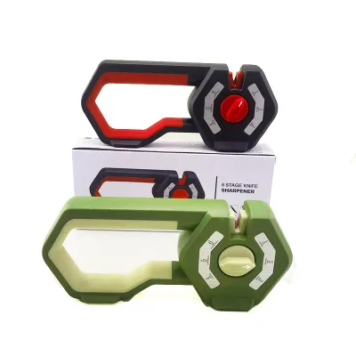 Wholesale Kitchen Manual Quick Scissors and Knives Sharpening Tool 6 Stage Professional Portable Knife Sharpener