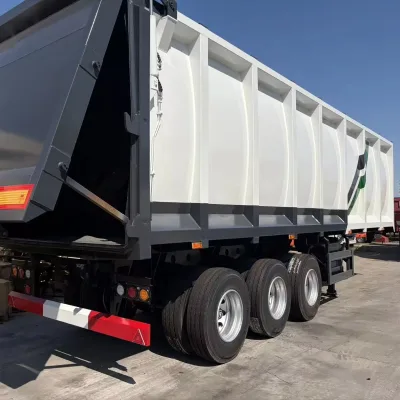 Ultra High Capacity 65 CBM Garbage Transfer Semi-trailer High Safety Fully Customizable with Push Shovel 2 or 3 Axles