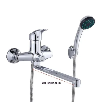 Sanlian Polished Chrome Zinc-Alloy Ceramic Hotel Bathtub Faucet Set Extended Pipe Rotatable Bidet Shower Soft Spray 5 Year