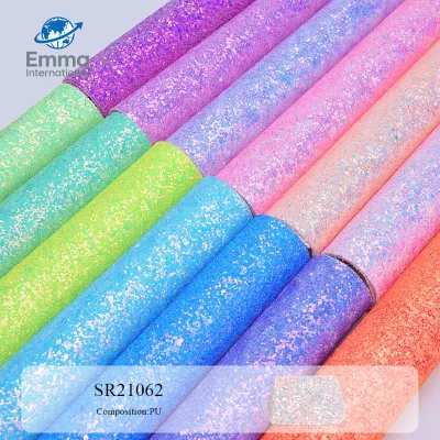 Fluorescent Solid Color PU Elastic Glitter Sequins Abrasion-Resistant for Evening Bags Handbags Handicraft Bowknot