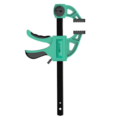 Heavy Duty F Clamp Reinforced Cast Steel Body Woodworking Clamp with Quick Release for Secure Wood Gluing
