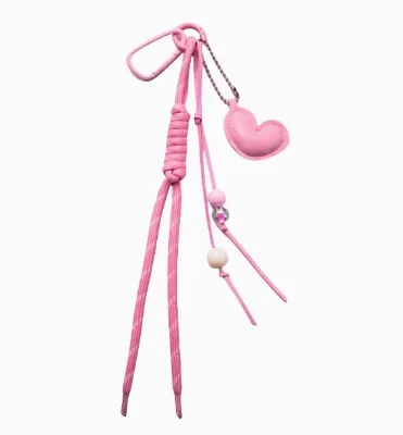 Personalized Pendant Colorful Leather love Car Keychain Bag Pendant Creative Braided Roman Knot