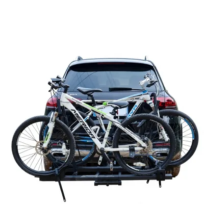New Model 2-Bike Electric Bike Carrier for Standard Fat Tire Bikes Lockable Steel Powder Coating Hitch-Mounted 132 Lbs Capacity