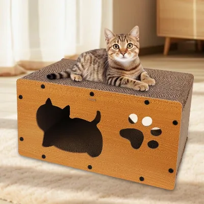 New Pet Cat Scratching Board Cat Bed Play and Sleep All in One