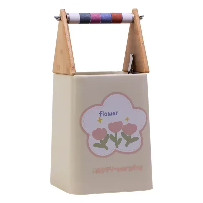 Plastic Parrot Bird Training Defecation Station with Trash Can Platform Fixed Point Training Tool