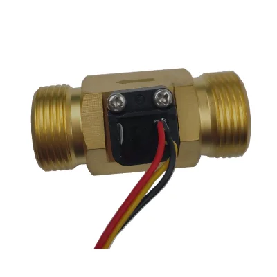 Pulse Output Hall flow rate meter Copper metal material shell PP plastic impeller liquid flow sensor