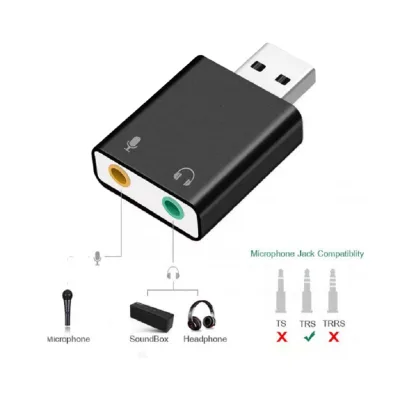 Hot Selling Portable External USB Sound Card for Laptop PC Headphone External Audio Sound Card 3.5mm