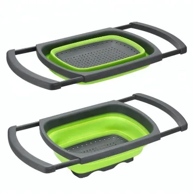HY Multi Use Collapsible Over the Sink Colander/Strainer