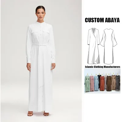 Elegant Two-Layer Chiffon Modest Muslim Dress