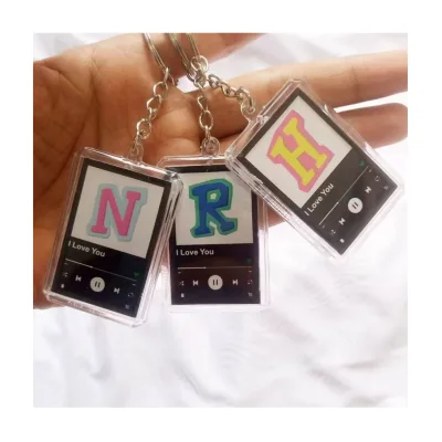 Boce Custom Acrylic Keychain Transparent Key Chain Rings for Craft Clear Colorful Pendants DIY Acrylic Charm Wholesale