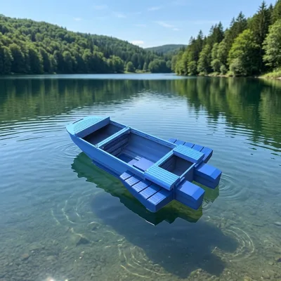Lightweight Folding Vessel LDPE for PV Farm Maintenance and River Debris Removal Car Top Transport Anti Scratch Bulk Order