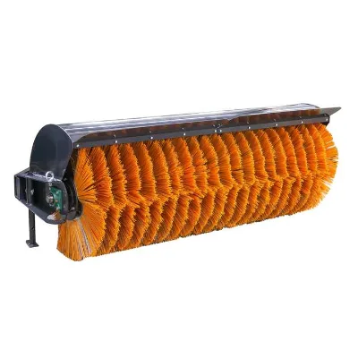 HCN High Quality Skid Steer Loader Attachment Angel Broom for Municipal Operations and Street Snow Removal