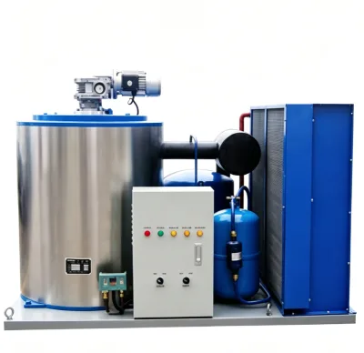Energy Saving 2 Ton/Day Automatic Seawater Flake Ice Machine Low Consumption