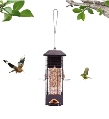 Outdoor Patio Garden Decorative Automatic Metal Bird Feeder Drinker Hanging Bird Feeders for Pigeons Other Birds for Outdoors
