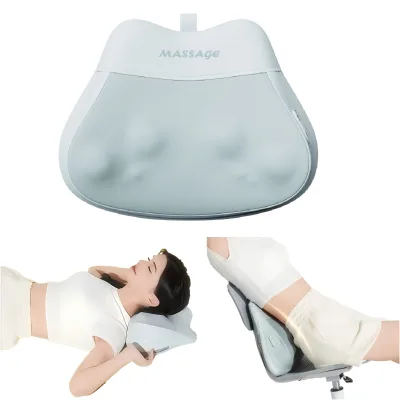 Plug-in Use Infrared Physiotherapy Massage Pillow Kneading Hot Compress for Car Use Dual-Use Waist Neck Cervical Massager