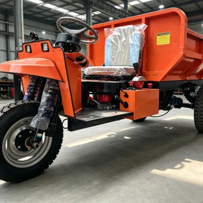 Underground Mine Electric Dump Tricycle 2-3 Ton Load Capacity High Gradeability Mining Transport Machinery