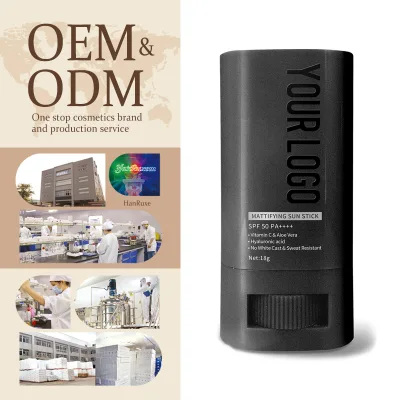 Custom Men's Mattify Face Sunscreen Stick SPF Protection PA Oil Control Sweat Resistant No White Cast 18g