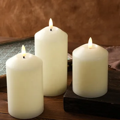 Wholesale Taper Pillar Paraffin Wax Led Candles Holiday Decoration Battery Operated Flameless Candle