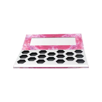 Custom Eyeshadow Palette Eye Shadow Powder Packaging Box logo Printed Cosmetic Packaging Magnetic Closure Box With Makeup Window