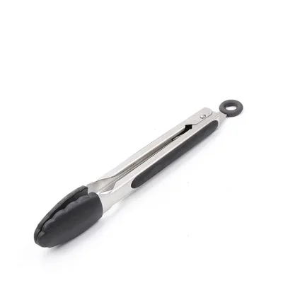 12 Inch High Quality Stainless Steel Kitchen Food Tong With Silicone Head and Non-slip Handle