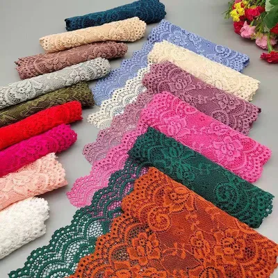 Multipurpose Mesh Embroidery Fabric 15 cm Wide Stretch Embroidery Fabric Lace Underwear Dress Stretch Lace