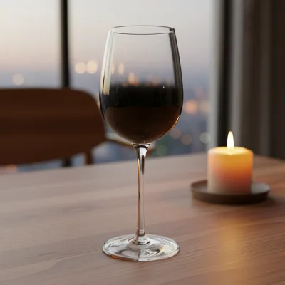 Modern Luxury Handmade High White Soda Lime Glass Gradient Mercury Silver Wine Glass Elegant Drinkware Red/White Wine Home Bar
