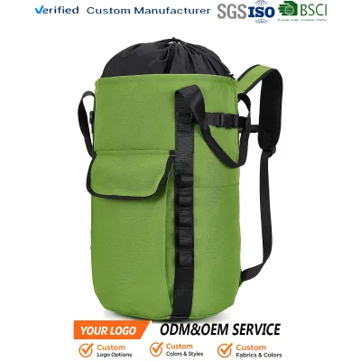 Arborist Rope Bag 35L Tree Climbing Rope Bag Arborist Equipment Bucket Bag Tough Rock Climbing Backpack with Side Pockets Custom