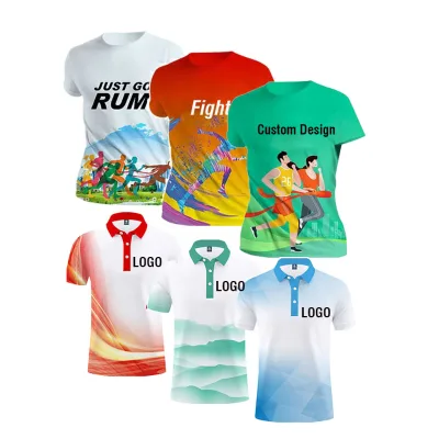 Cheap Unisex Full Color Digital Sublimation Printing 100% Quick Dry Polyester All Over Print Polo Shirts 3D Sublimation Shirts