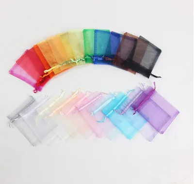 Colorful Organza Pouch Drawstring Bags Wedding Candy Organza Gift Bag