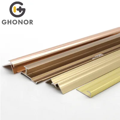 Ghonor Free Sample Profil Aluminium Champagne Colour For Mdf Wall Board Room Finishing