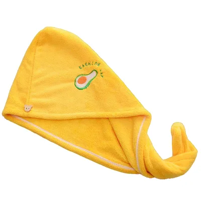 Direct Supply from Manufacturers Popular Hot Embroidery Shower Cap Roll Shape with Cartoon Pattern for Drying Hair Towel