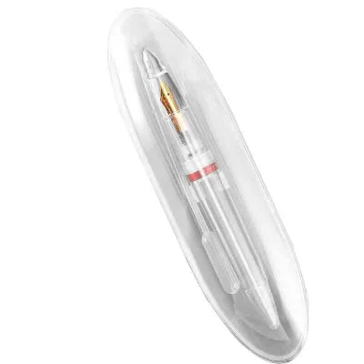 Novel Clear Acrylic Big Ink Tube Creative Fountain Pen for Teachers and Office Use with Dropper for Writing and Students