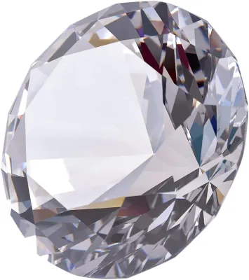 Diamond Shape UV Printed Crystal Paperweight Wedding Souvenir
