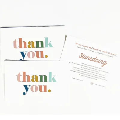 Custom Design Full Color Printing Greeting Card Paper Thank You Cards for Business