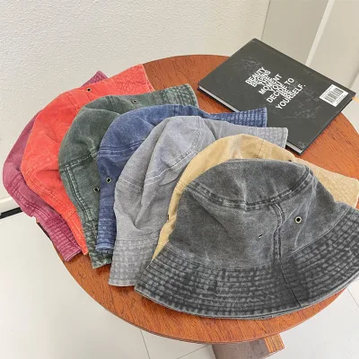 Fashionable washed denim 6 panel baseball cap