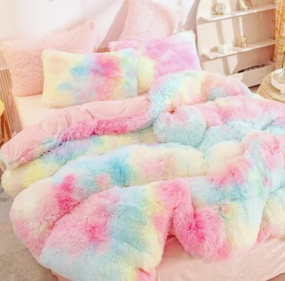 Fluffy Duvets High Quality New Designs Warmful Quilt Fluffy Long Wool Comforter Factory Price