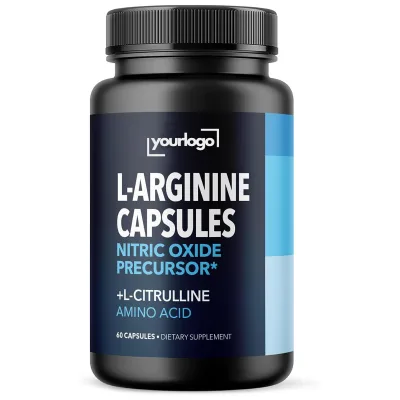 Dietary Supplement Nitric Oxide L-Arginine Male Enhancing Capsules Support Amino Acid Vascular
