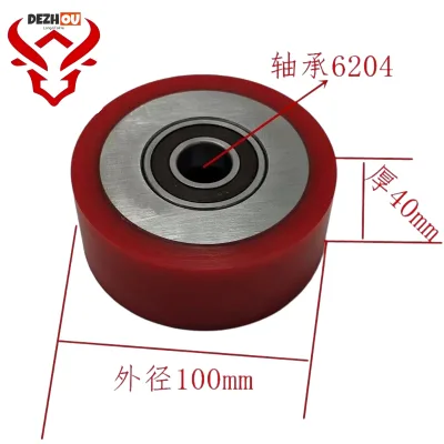 Bolint Elevator Villa Lift Guide Shoe Roller 100x40 with 6204 Bearing Imported Rubber Wheel