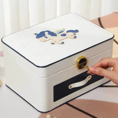 Custom Logo Large-Capacity Multi-Layer Jewelry Storage Boxes Multi-Functional for Necklace Rings Home Use