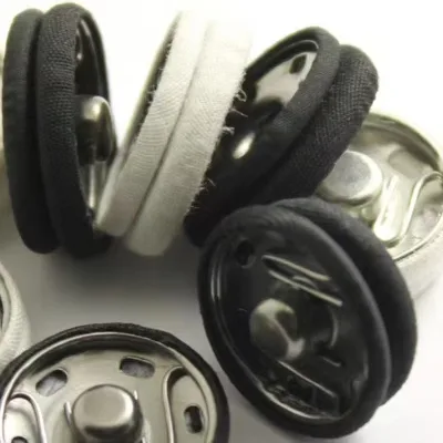 Eco-friendly Metal Fabric Snaps Coat Buttons Rectangle Pattern Plating Technics