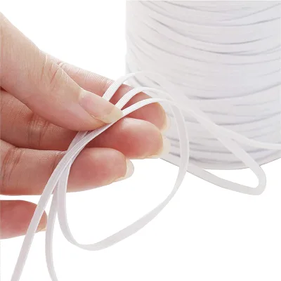 String Rope Earloop Ties Rubber 3Mm Ear Band Spandex Nylon Material Braided Cord Round 5mm Elastic Cords for Facemask