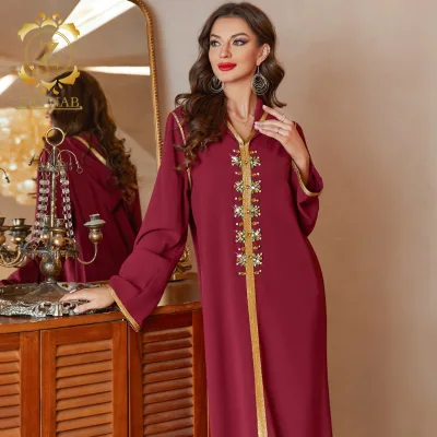 Zaynab  Djellaba Abaya Jalabiya Slim Woman Upper Style Mulheres Muculmanas Vestido Muslim Abaya for Women