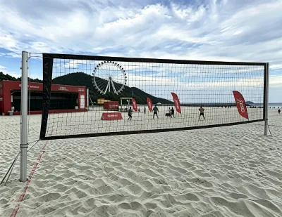 ALNS Professional Competition Standard Air Volleyball Net Nylon Metal for Beach Indoor Use Foldable Portable Outdoor