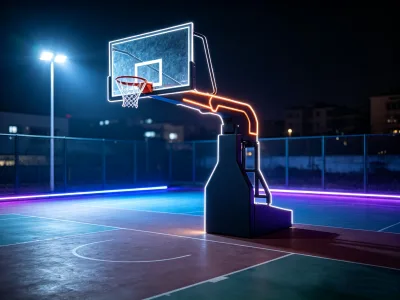 Hot Sale Adjustable Automatic Lift Hydraulic Basketball Stand Heavy Duty Thick Steel Frame Spring Breakaway Rim Foldable School